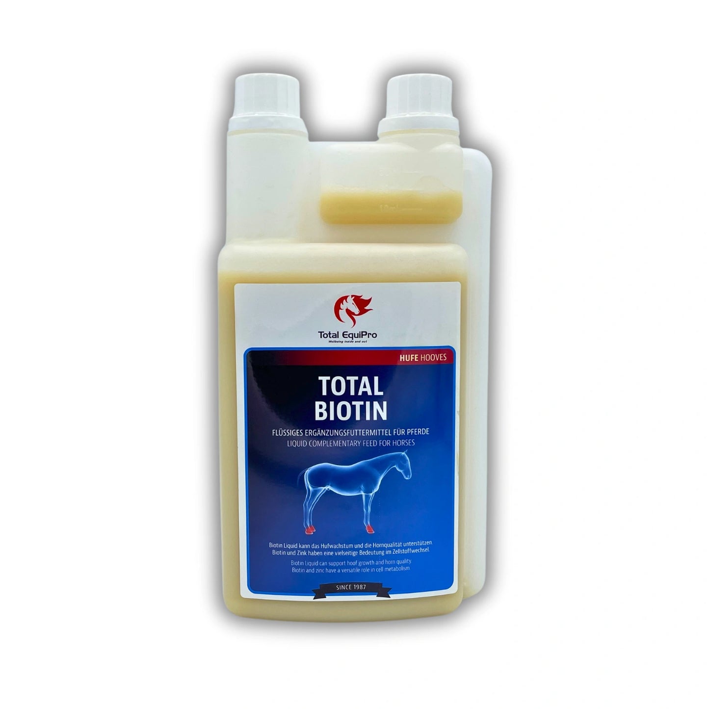 Total Biotin 1L – Biotinergänzung für gesundes Hufwachstum und glänzendes Fell bei Pferden