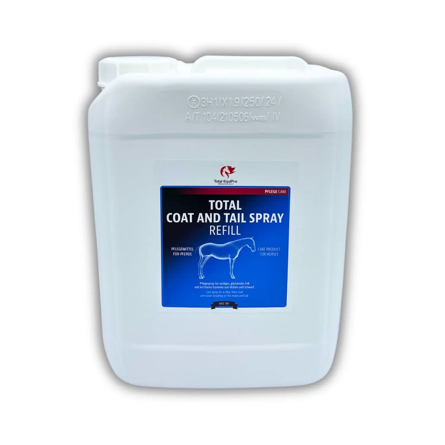 TOTAL Coat & Tail Spray 5 L – Glanzspray für Schweif und Fell, verfilzungsfrei und pflegend