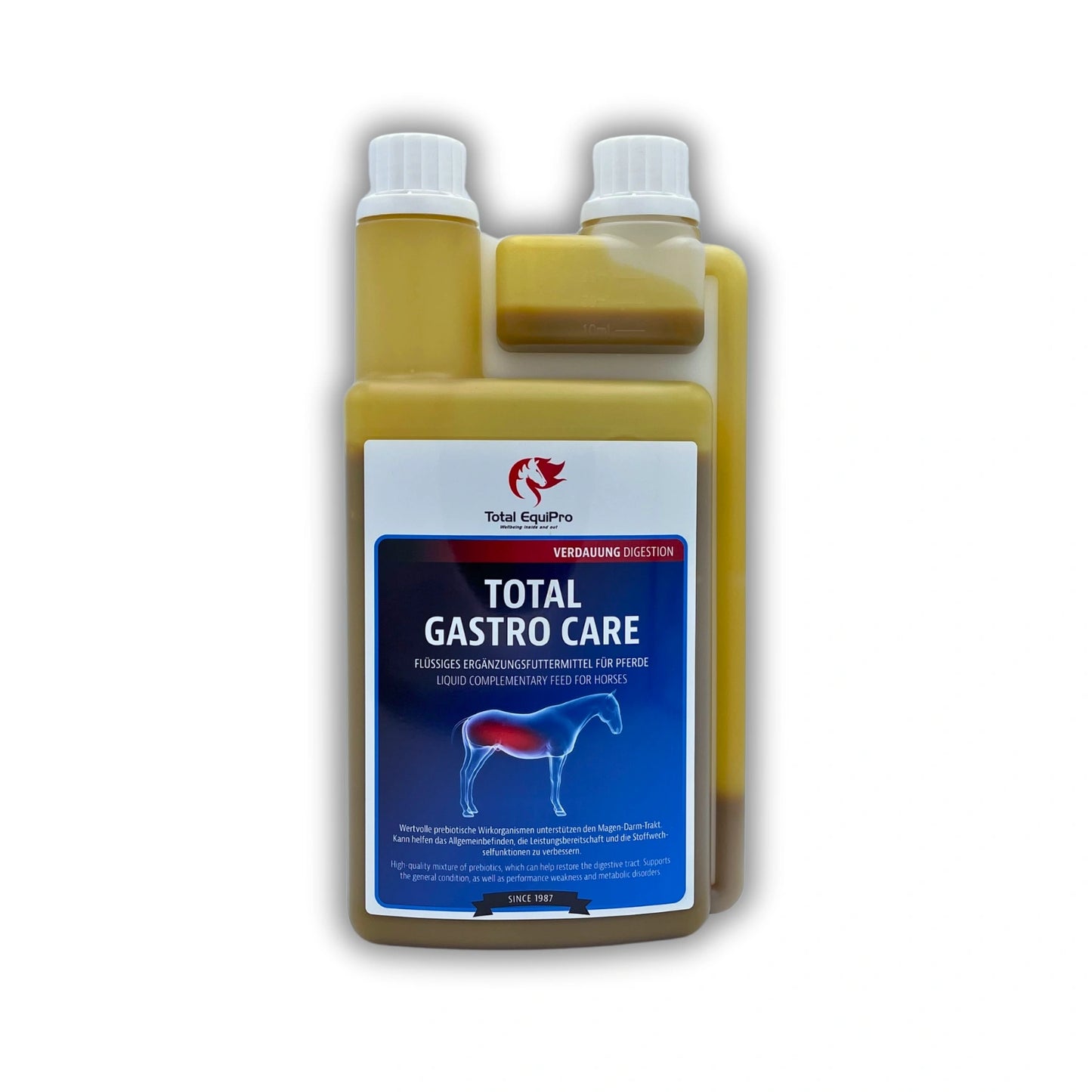 Total Gastro Care 1L – flüssiges Ergänzungsfutter für eine stabile Verdauung bei magenempfindlichen Pferden