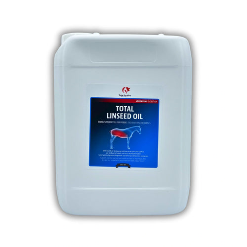 TOTAL Linseed Oil – Reines, kaltgepresstes Leinsamenöl für Pferde zur Unterstützung von Fell, Haut, Verdauung & Regeneration (5 L)