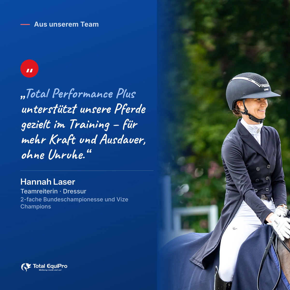 Team rider Hannah Laser on Total Performance Plus Powder