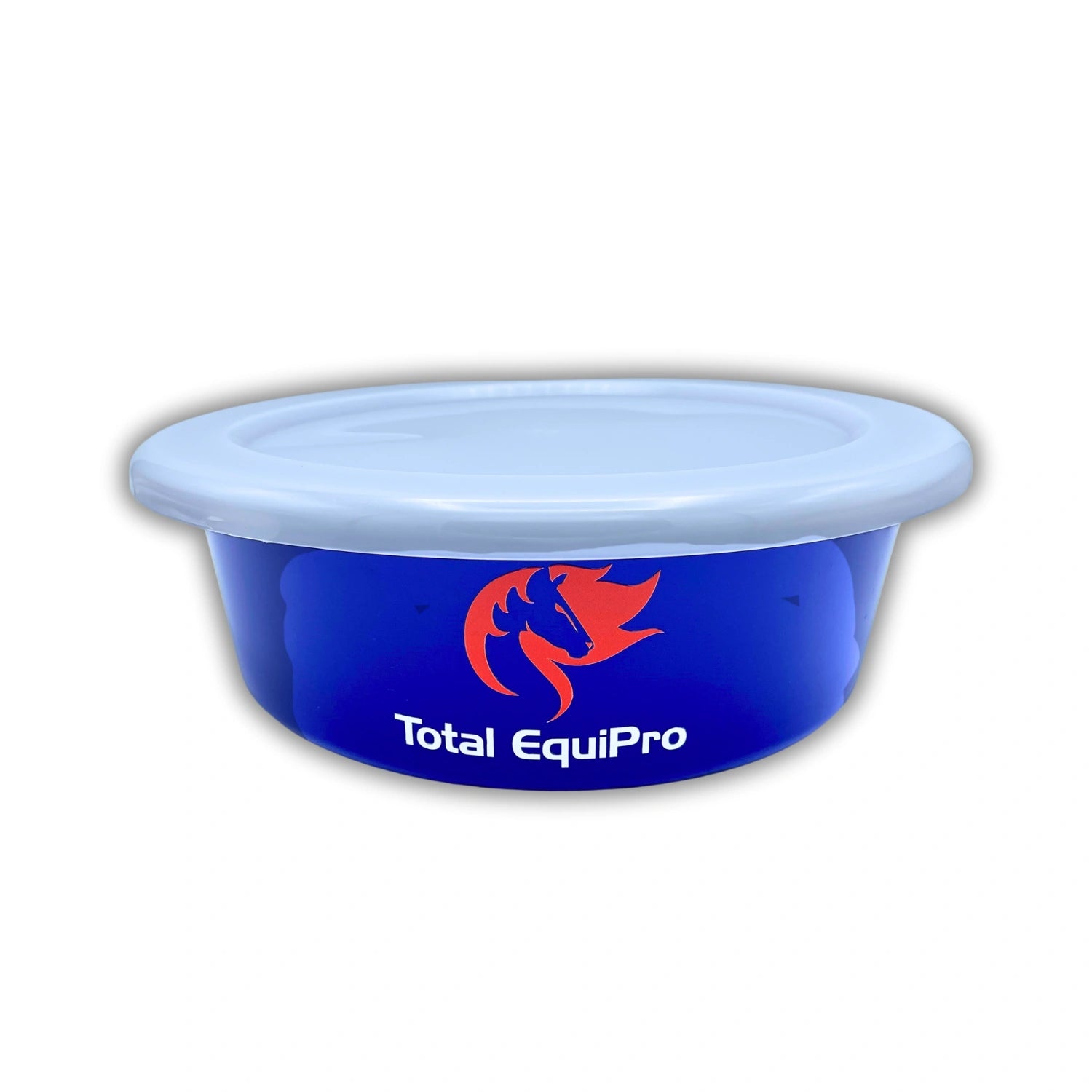 TOTAL EquiPro Futterschüssel 6 L mit Deckel – schwarze Schale für Pferdefutter, stapelbar & hygienisch