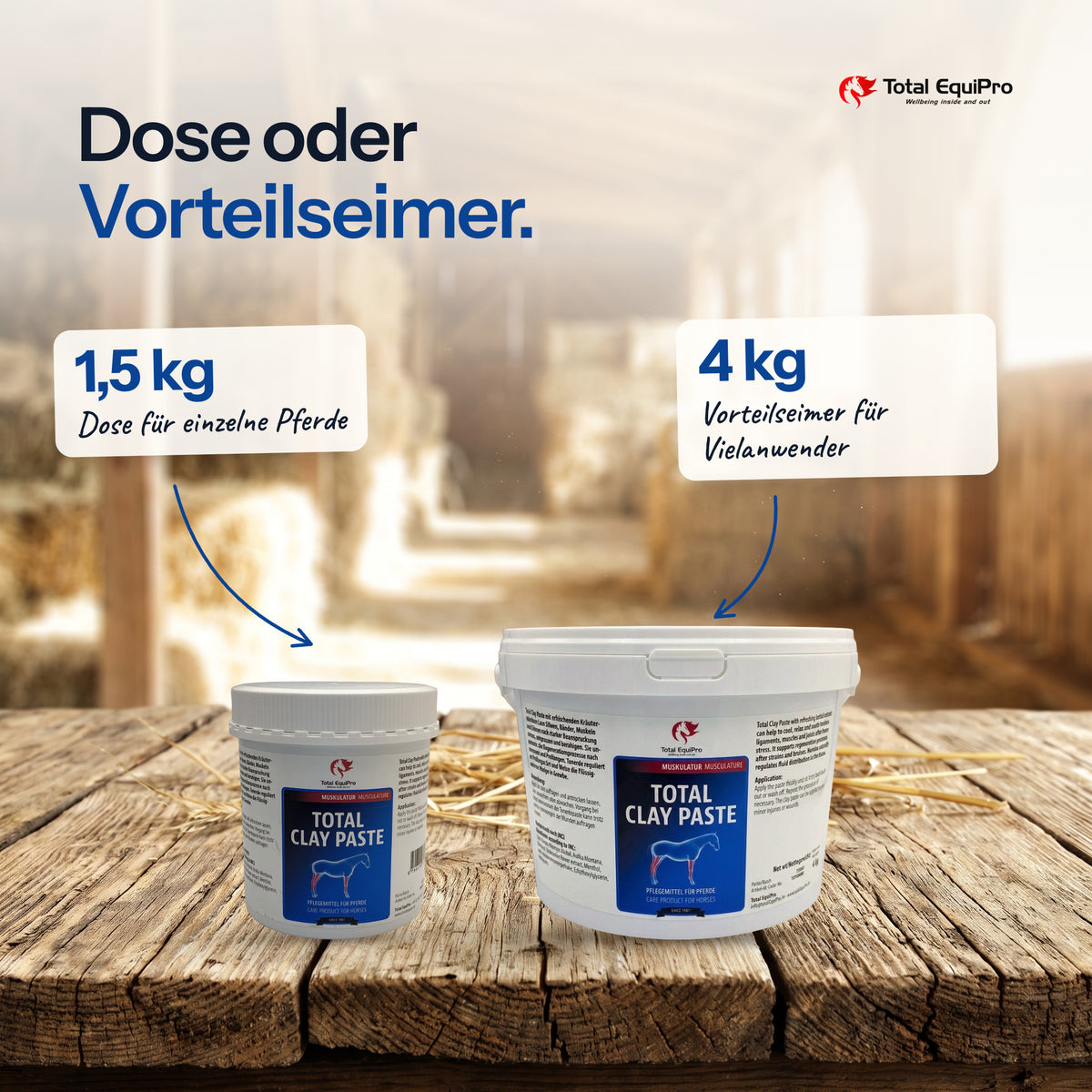Total Clay Paste in 1.5 kg and 4 kg