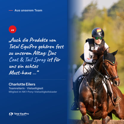 Team rider Charlotte Eilers on Total Coat & Tail