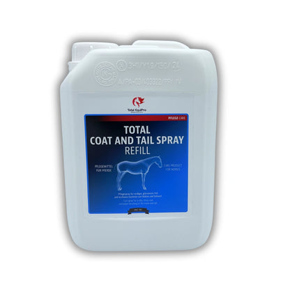 TOTAL Coat & Tail Spray Refill 2,5 L – Nachfüllkanister für Schweif- und Mähnenspray zur täglichen Fellpflege bei Pferden