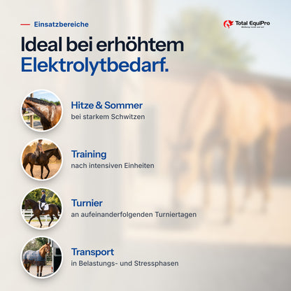 Total Electro Care – typical uses: heat & summer, training, competitions, travel