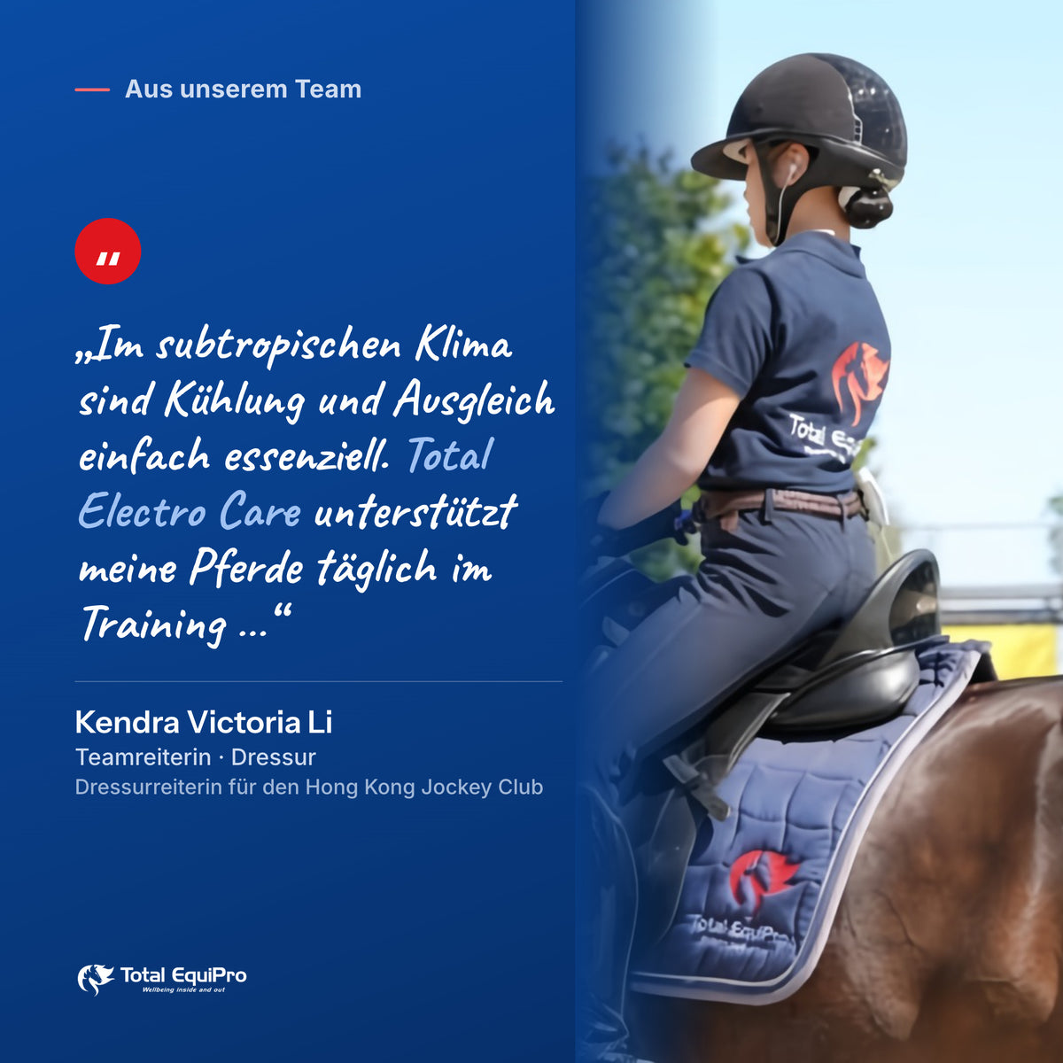 Team rider Kendra Victoria Li on Total Electro Care