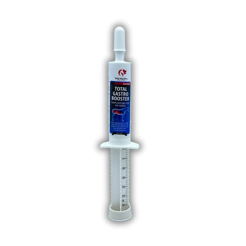 TOTAL Gastro Booster – Magenpaste für Pferde mit Leinsamen & Natriumbicarbonat zur Unterstützung bei Stress & Magensäure (30 ml)
