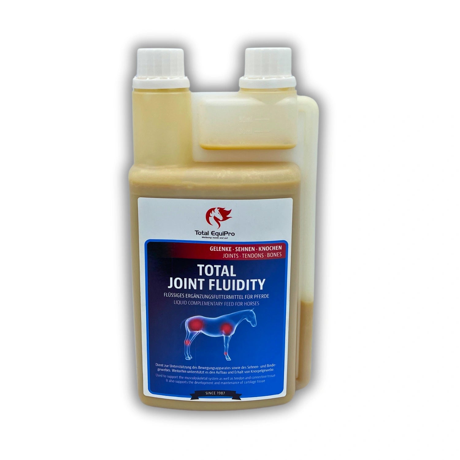 TOTAL Joint Fluidity 1 L – flüssige Ergänzung mit Glucosamin, MSM und weiteren Gelenknährstoffen zur Unterstützung von Knorpel, Sehnen und Gelenken bei Pferden im Training oder Wiederaufbau