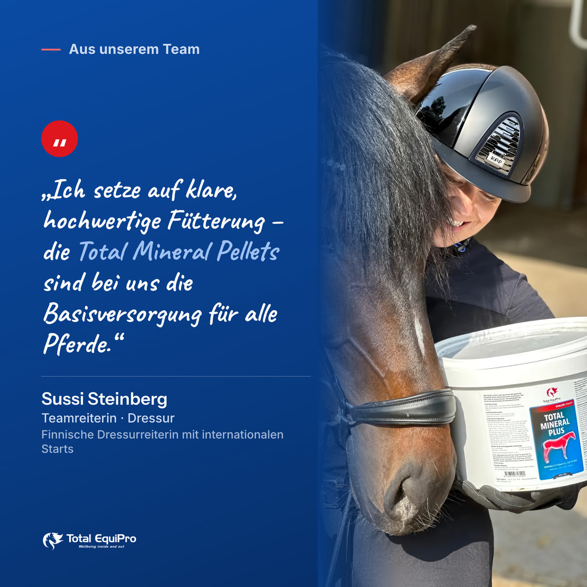 Team rider Sussi Steinberg on Total Mineral Plus