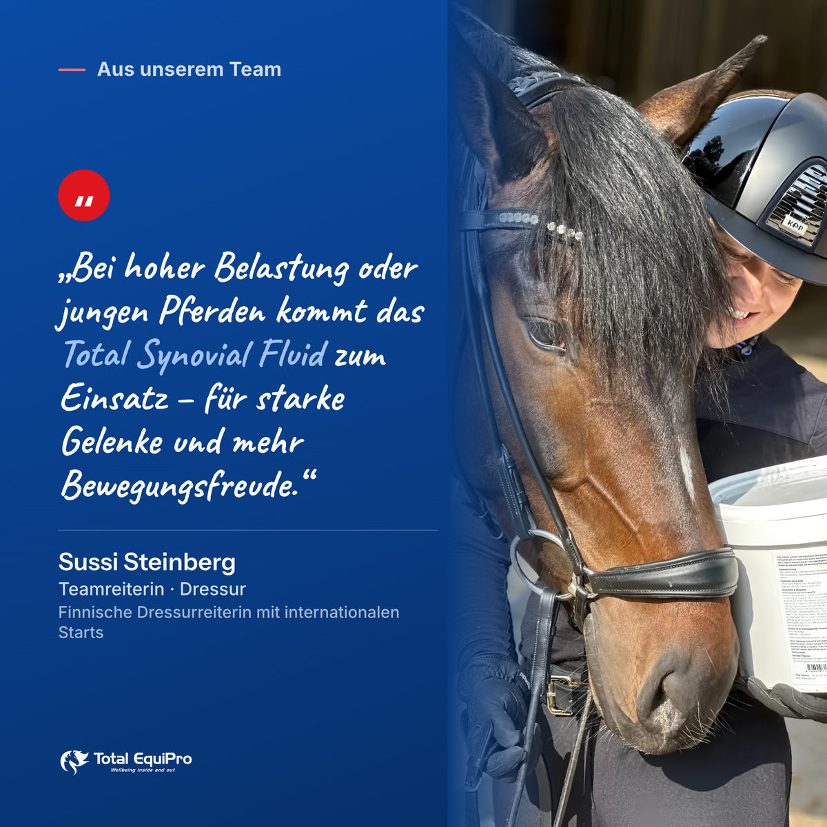 Team rider Sussi Steinberg on Total Synovial Fluid