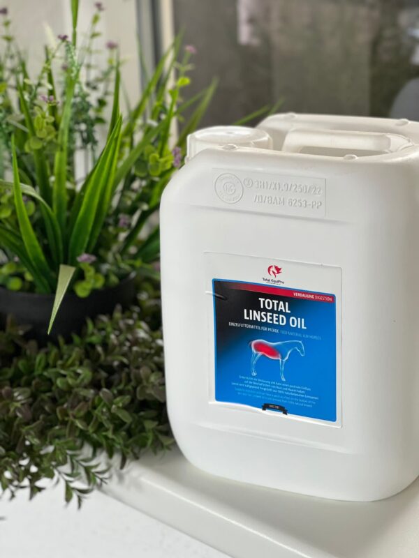 Total Linseed Oil 5 L – Reines Leinsamenöl für Pferde zur Unterstützung von Haut, Fell, Verdauung und Regeneration